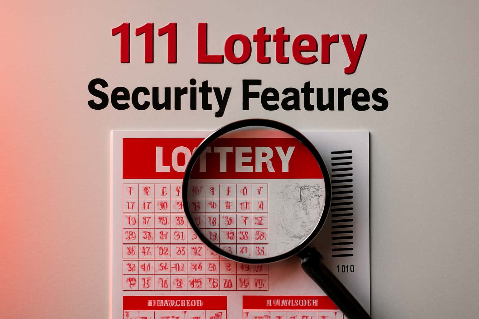 An informative depiction highlighting the security features of 111 Lottery.