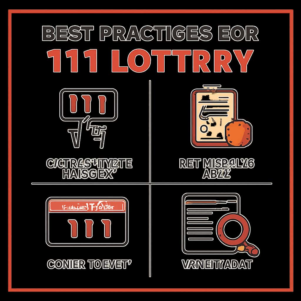 An educational diagram illustrating the key aspects of best practices for 111 Lottery.