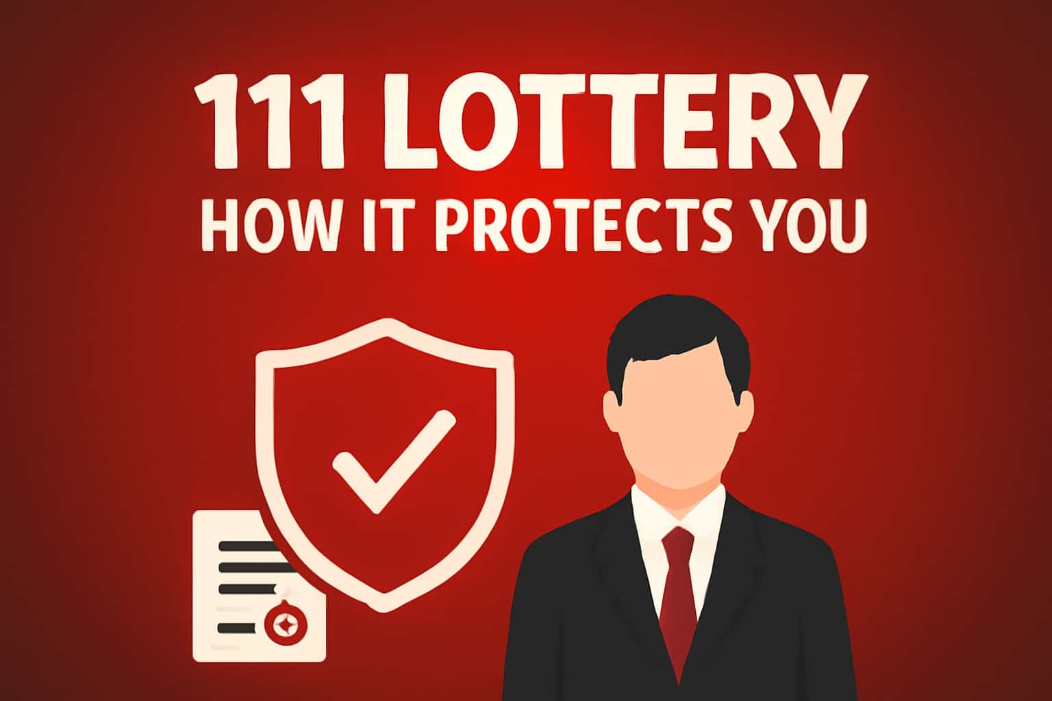 A futuristic visual representation of user safety and protection mechanisms in the 111 Lottery platform.