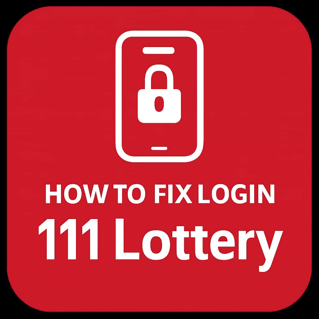 An icon representing assistance for 111 Lottery login issues.