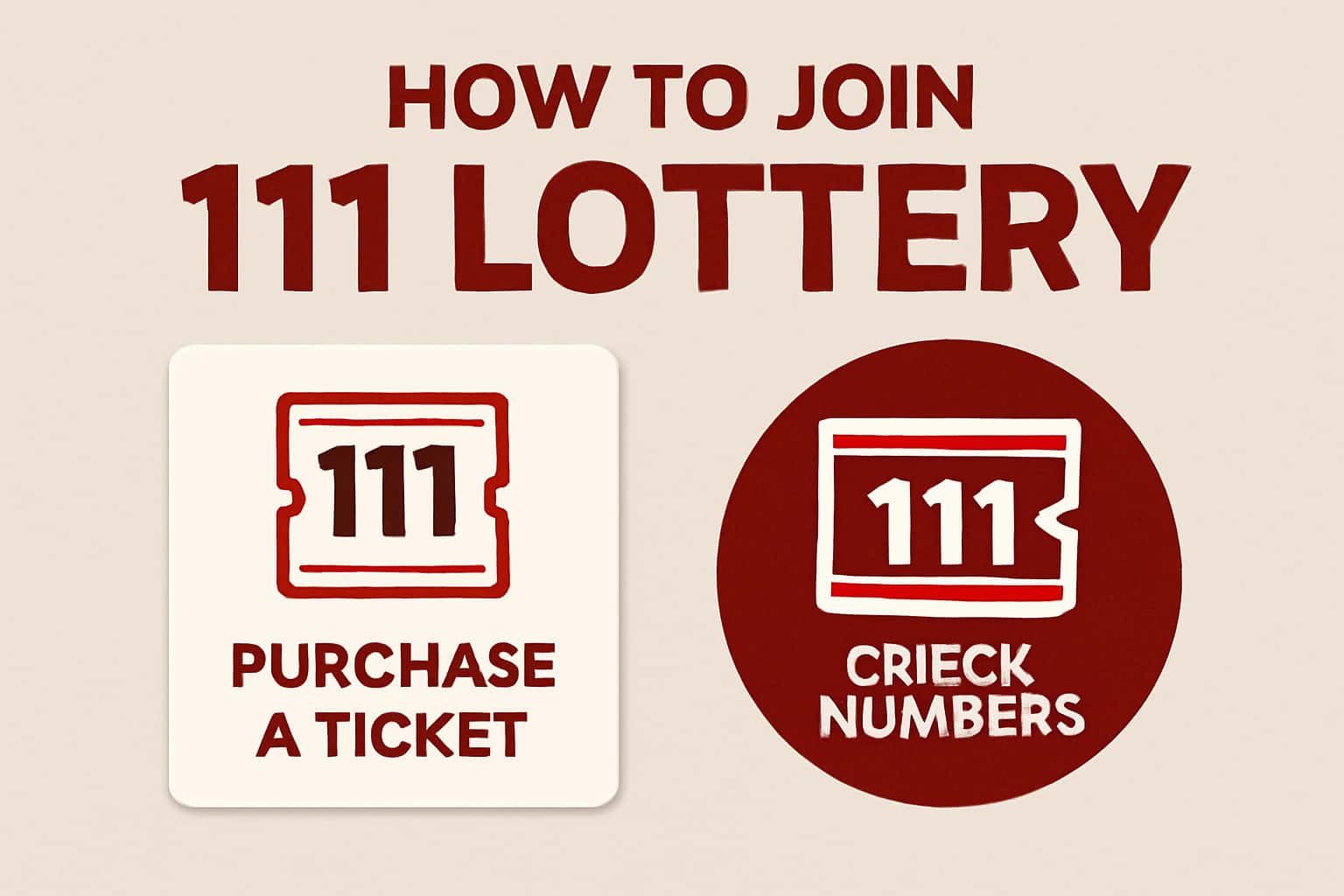 An informative scene illustrating the steps to join 111 Lottery.
