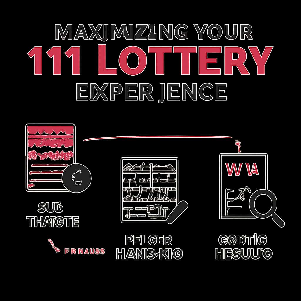 An educational diagram outlining key features of the 111 Lottery experience.