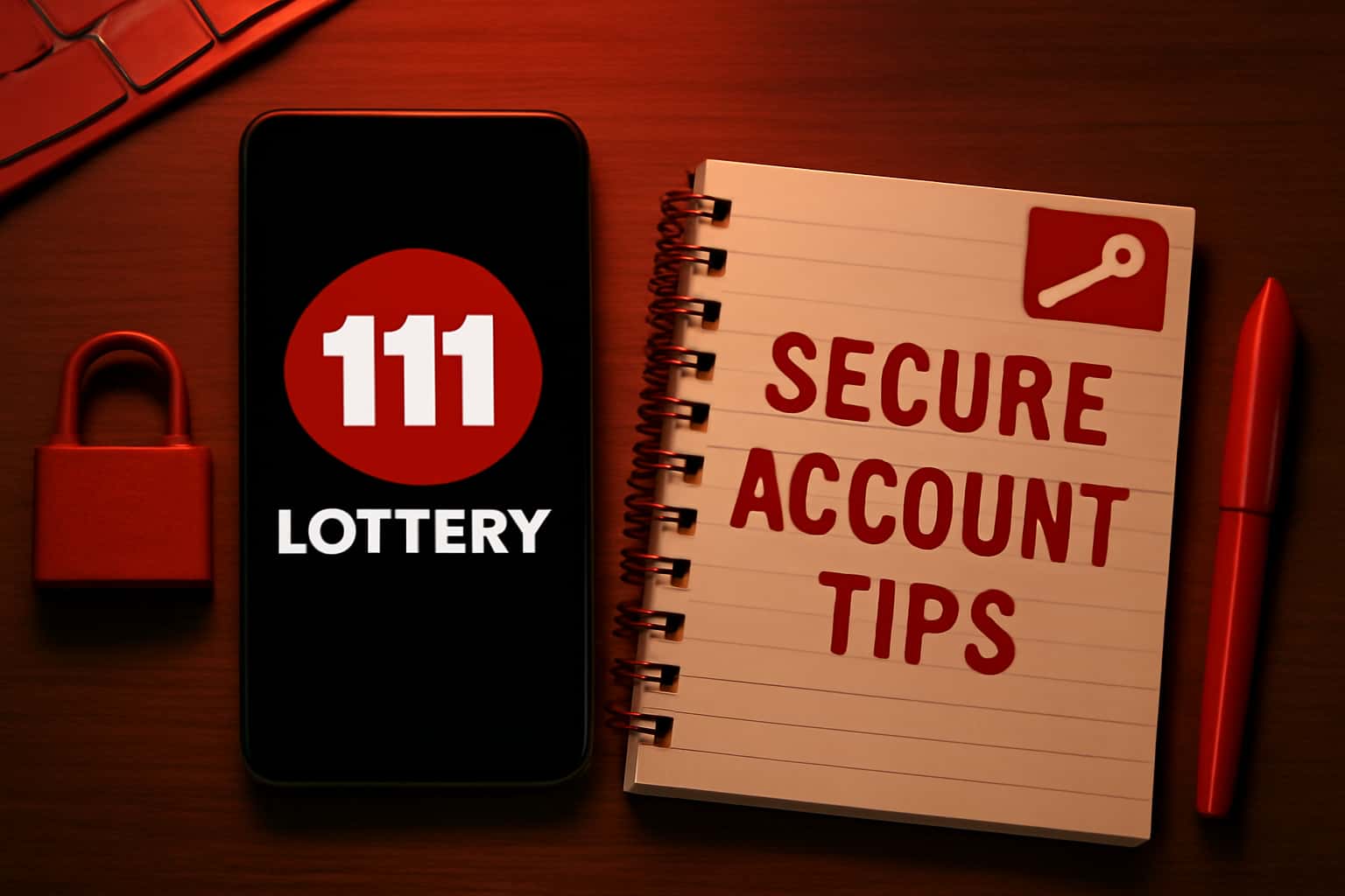 A visual representation of securing an online account, with key elements highlighted.