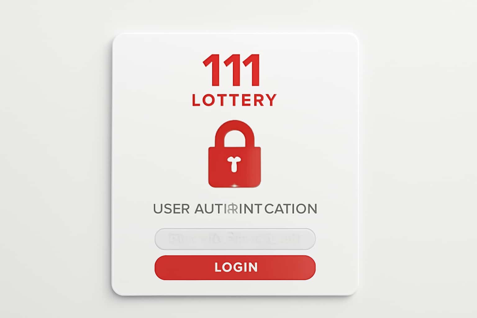 111 Lottery User Authentication Interface