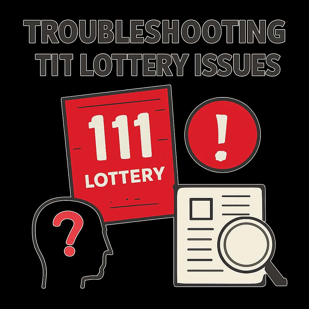 Illustration showing troubleshooting methods for 111 Lottery issues.