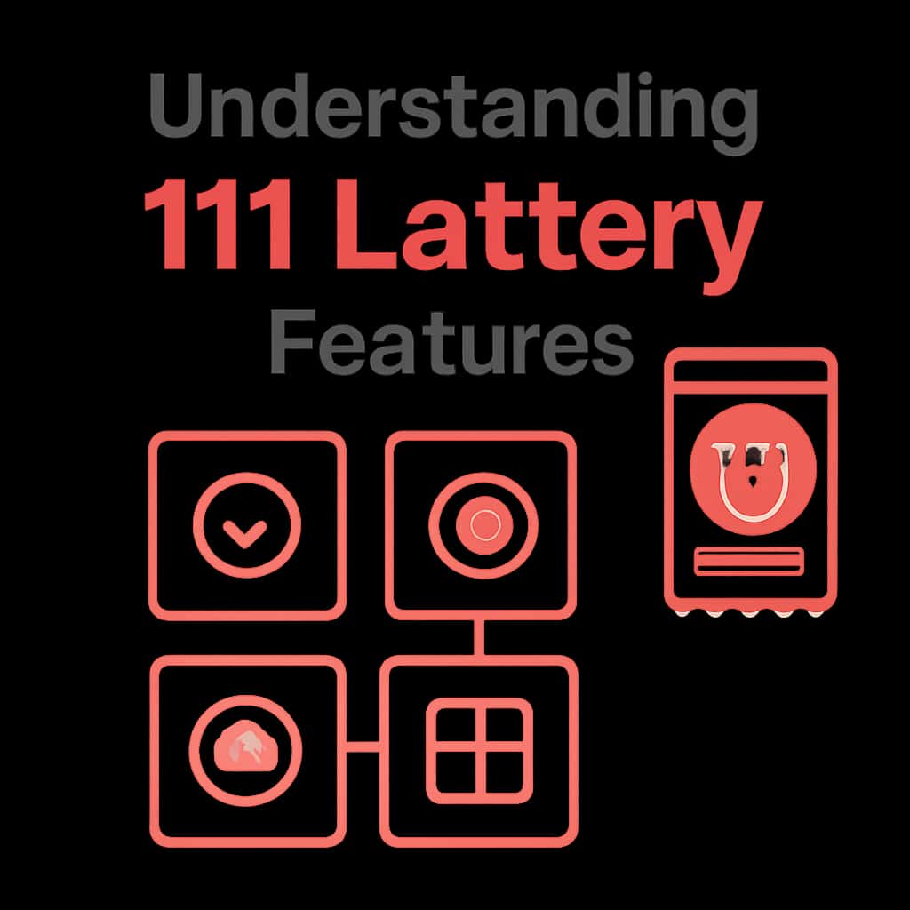 A diagram illustrating key features of the 111 Lottery.
